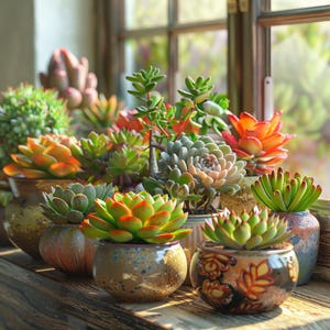 Colorful Succulent Mix Seeds – Rare Assorted Varieties for Indoor & Outdoor Garden – Easy to Grow – Unique Home Decor Plants