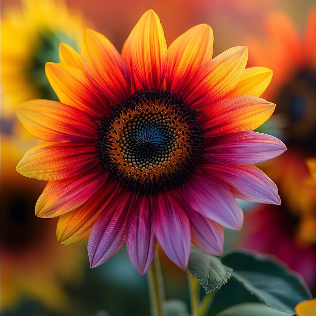 Rainbow Sunflower Seeds – Vibrant Multi-Color Blooming Flowers for Garden, Balcony, Outdoor Decor, Perfect for Pollinators
