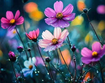 Tall Mixed Cosmos Seeds – Vibrant Heirloom Pollinator-Friendly Flowers, Easy to Grow, Ideal for Cottage Gardens & Wildflower Beds