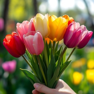 Colorful Tulip Flower Seeds for Garden | Perennial Spring Blooms | Easy to Grow | Vibrant Tulip Bulbs for Outdoor Planting