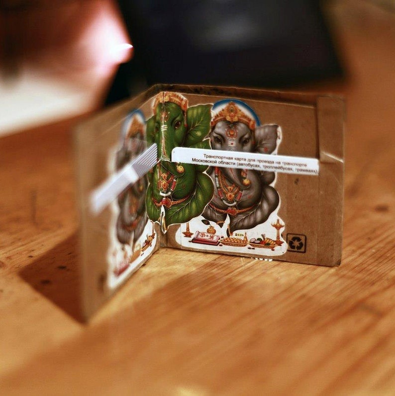 Recycled Paper Wallet Plain Draw Yourself Decorate Yourself Etsy