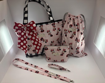 Personalized!! Trendy Minnie Mouse Tote Bag Gift Set for any Special Occasions