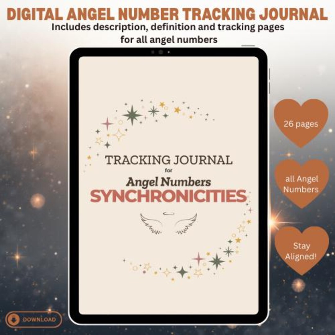 Digital Angel Synchronicities Tracker Journal - Etsy