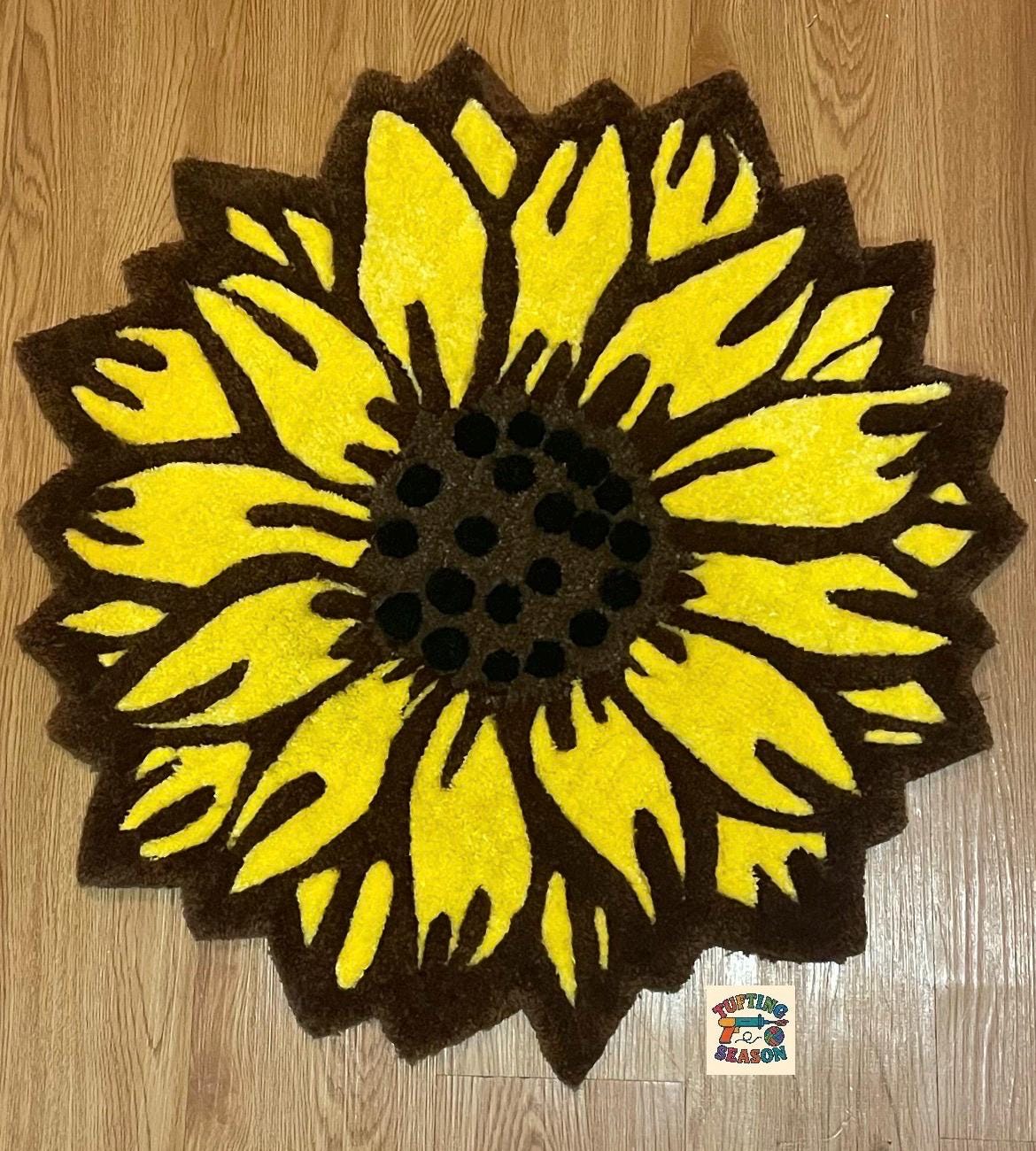 Sunflower Custom Tufted Rug - Etsy