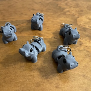 Articulating Hippo Keychain | Fidget Toy