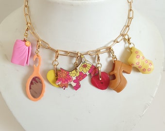 Kitsch Jewelry, Y2k Necklace, Kidcore, Polly Pocket Clothes
