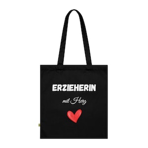 Daycare farewell gift for the educator | Black fabric bag with print | Thank you - farewell - daycare for the educator