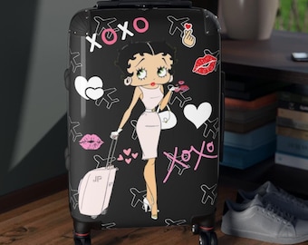 Betty Boop Traveler Vacationer Suitcase, Luggage, Fish Extender Gift, Traveling gifts, traveler gifts, birthday gifts for her women