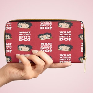 Betty Boop Zipper Wallet - Stylish Coin Purse Perfect for Betty Fans, Gifts for Her, Fun Accessory, What Would Betty Do?