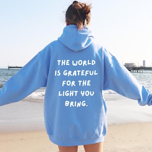 Womens Hoodies Oversized Inspirational Saying Hoodie Positive Motivational Quote Sweatshirt Teen Girl Hoodies Gift for Her Trendy