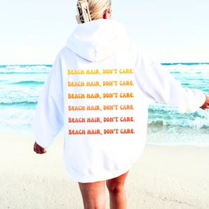 Ocean Girl Beach Oversized Hoodies for Women, Beach Lover Trendy Sweatshirt, Coastal Vibes Jumper, Vacation Apparel, Sea Life Pullover