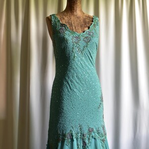 long bridesmaid dress with slit Ocean Blue Cowl Neck Thin Strap Slit Charmeuse Draped Bridesmaid Dress main image 0