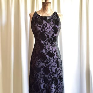 Vestido largo vintage Y2K de terciopelo con estampado floral de vampiro, gótico, caprichoso, estilo hada, para ocasiones especiales (talla M-L)