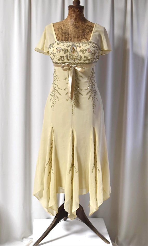 Vintage Y2K Beaded Jellyfish Fairy Floral Gothic Whimsy Embellished Homecoming Fairycore Prom Evening Wedding Midi Dress - XS-S - Etsy UK Vintage Y2K Beaded Jellyfish Fairy Floral Gothic Whimsy Embellished Homecoming Fairycore Prom Evening Wedding Midi Dress - XS-S - Etsy UK