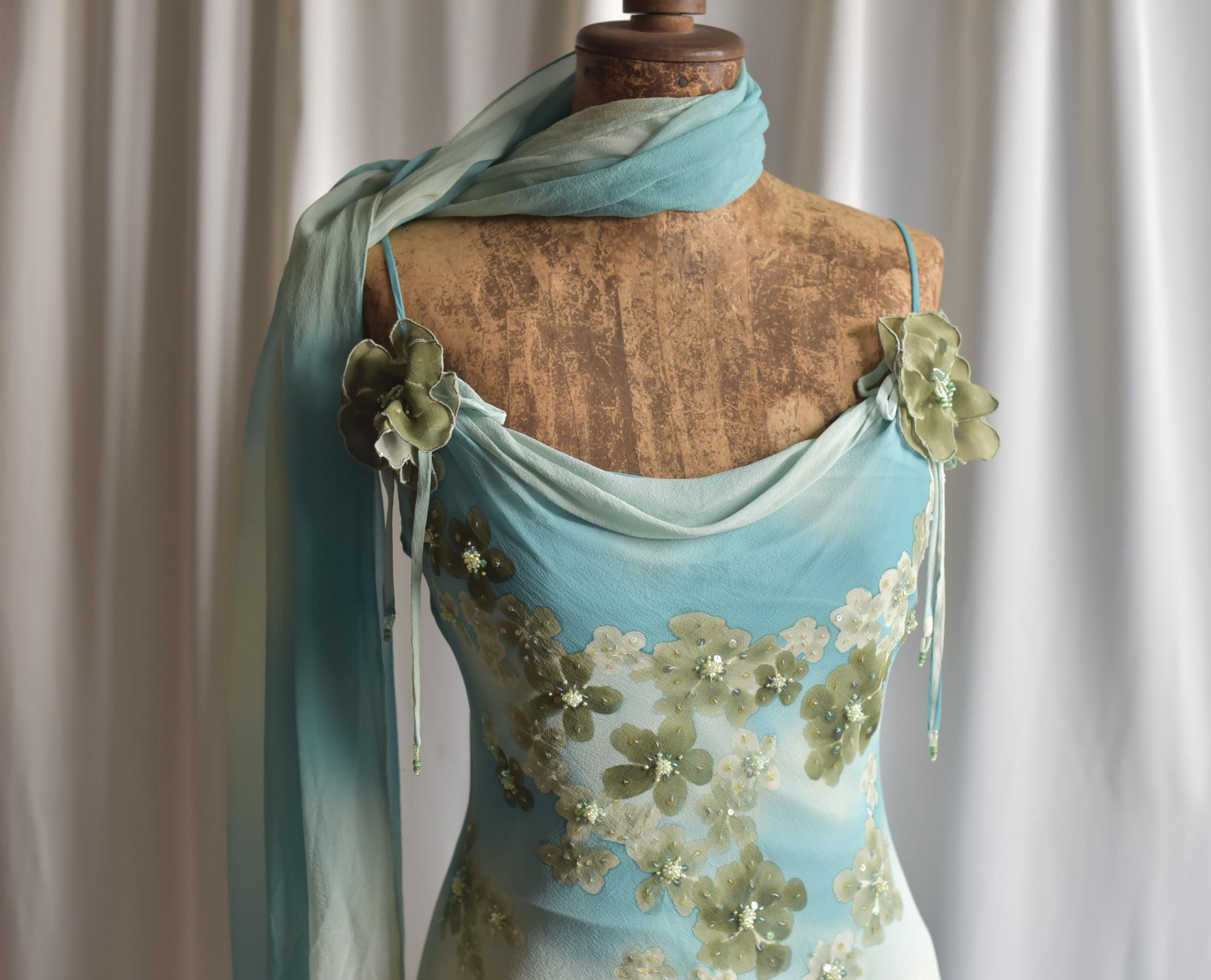 Vintage Y2K Boho Fairy Silk Sundress