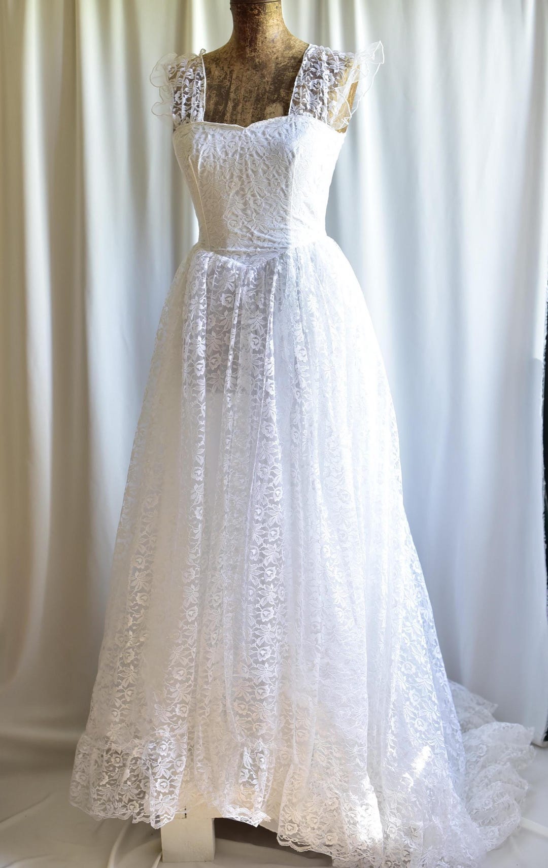 Azazie Beth Vestidos Candalite Floral Embroidered Lace Frock And Frill  Wedding Dress Lace Overdress Grecian Wedding