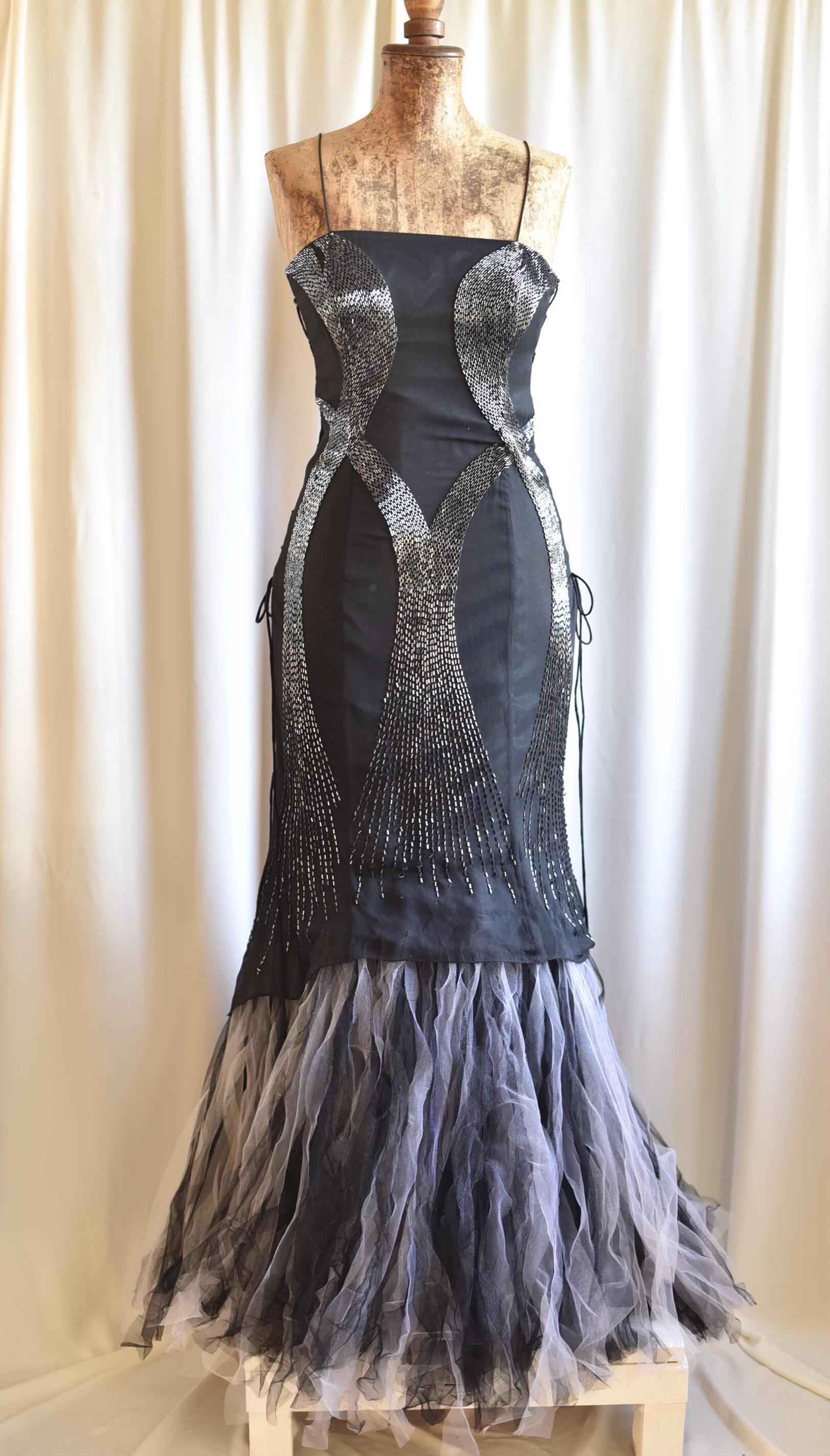 adrianna papell vintage beaded midi fairy dress Adrianna Papell Silk Beaded Fairy Dresses for Any Occasion