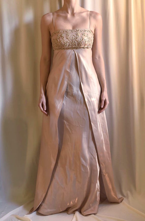 Vintage Y2K Empire Waist 90's Open Front Gothic Whimsy Princess Corset Back  Prom Evening Occasion Maxi Bridgerton Dress- Size XS-S - Etsy Australia