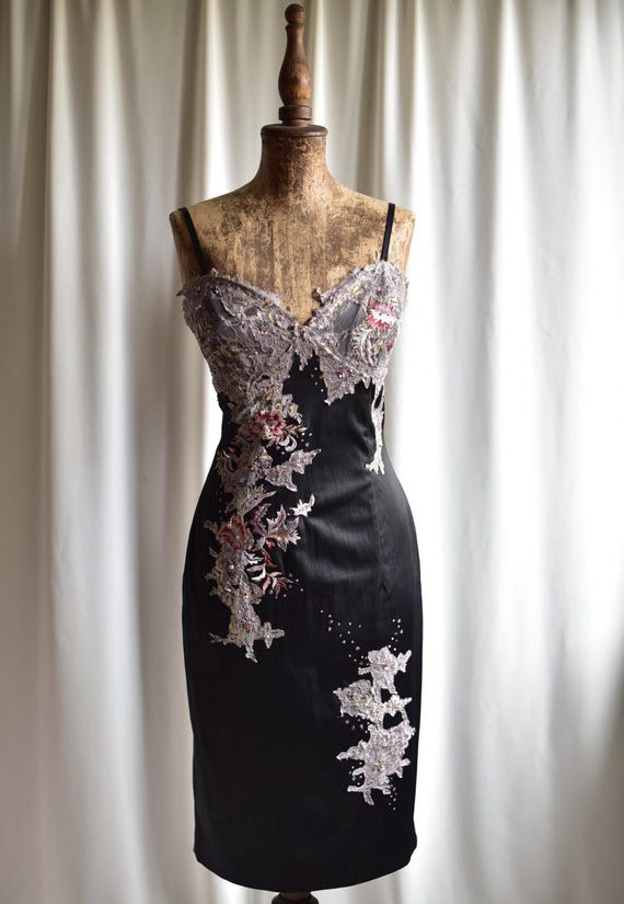 ドレス　Julian Joyce by MANDALAY Vintage Y2K Mandalay Julian Joyce Embroidered Lace Gothic
