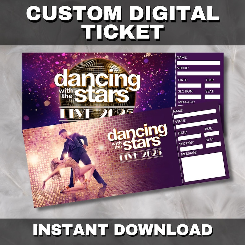 Dancing With the Stars Concert Ticket, Event Ticket Stub Souvenir ...