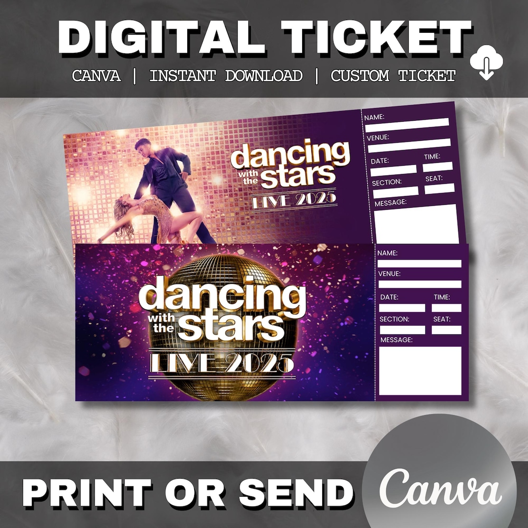 Dancing With the Stars Concert Ticket, Event Ticket Stub Souvenir ...