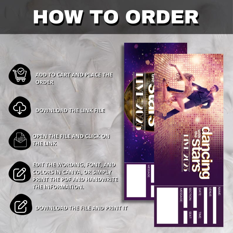 Dancing With the Stars Concert Ticket, Event Ticket Stub Souvenir ...