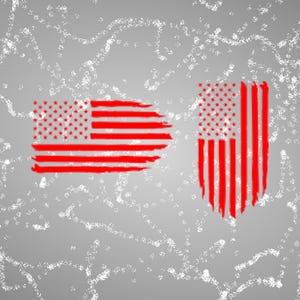 Laser Ready, Tattered Flag SVG