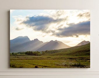 Mountain Art, Scottish Landscape Print, Isle of Skye Scotland, Fine Art Photography, Large Living Room Art, Travel Home Decor, Wanderlust