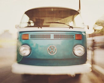 Vintage VW Bus Fine Art Photograph, Retro Wall Art and Home Decor