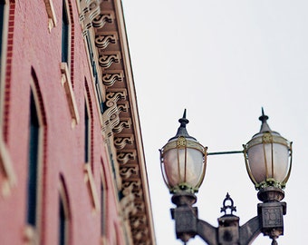 St Louis Lafayette Square Fine Art Photograph Street Lamp Photo Print Affordable Architectural Home Decor Wall Art Pink