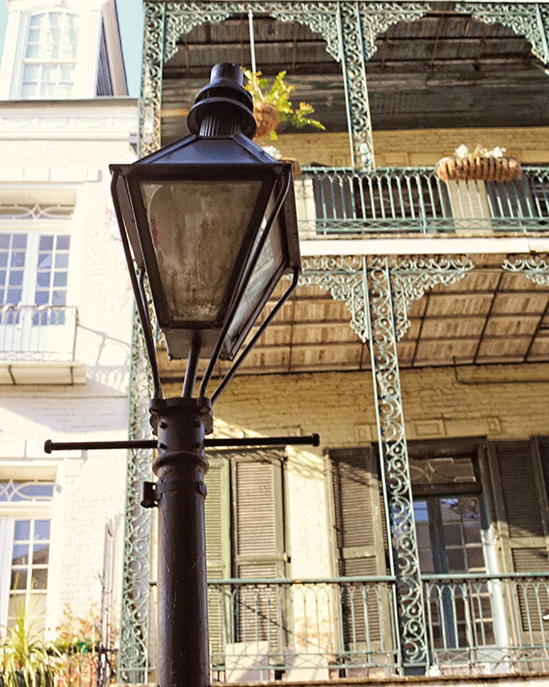 New Orleans Art orleans Street Lamp Photograph, Affordable Print. Mardi