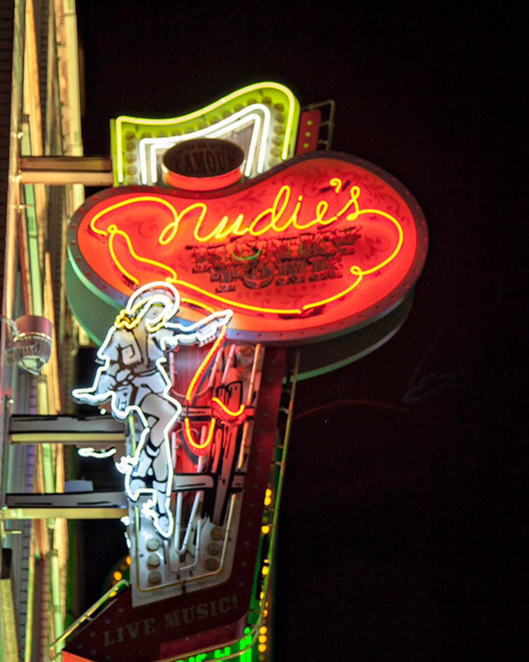 Nashville Photography Neon Lights Country Music Nudies Bar Etsy