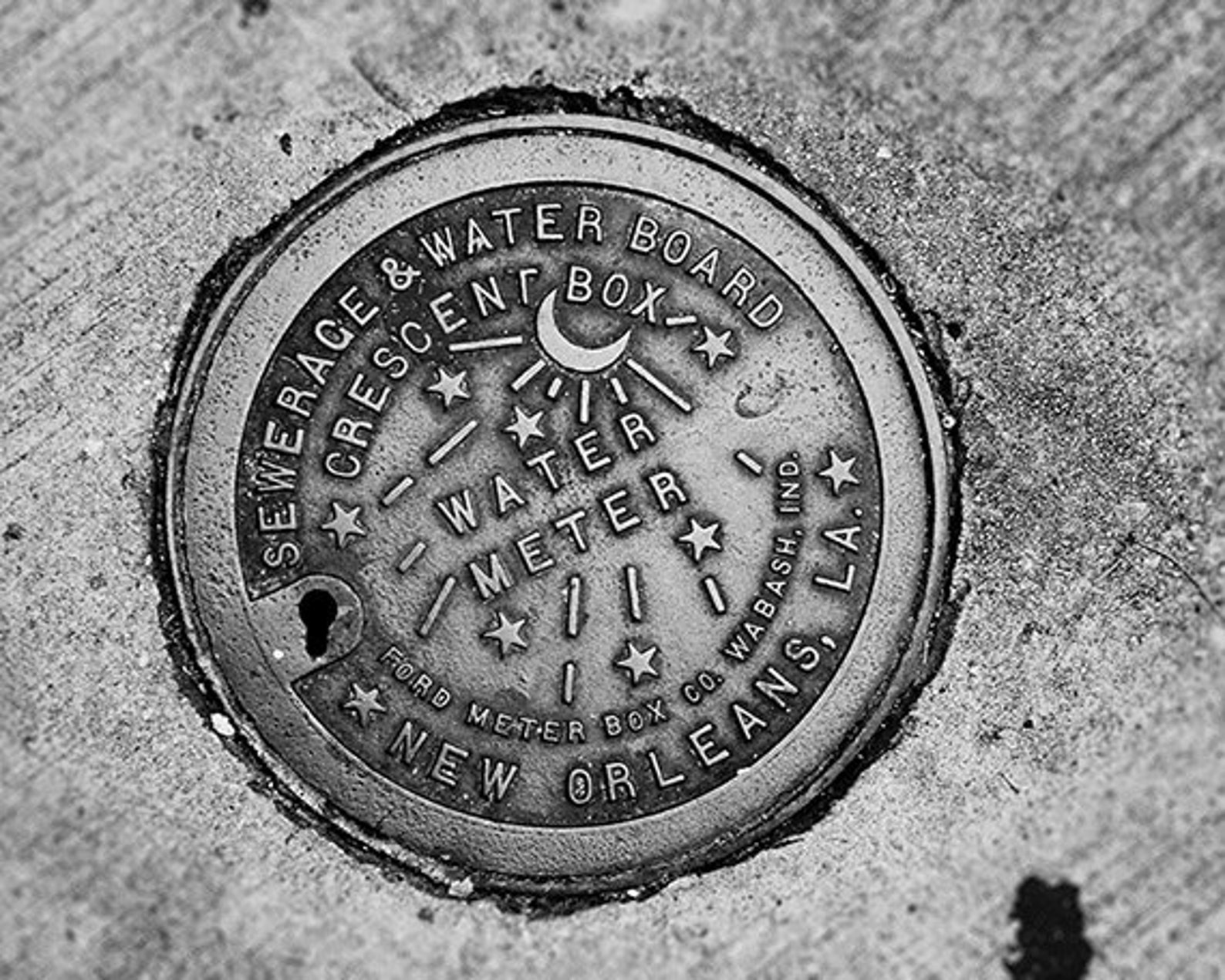 New Orleans Water Meter Photograph Fine Art Print. Black and - Etsy