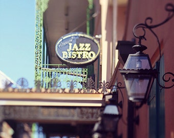 New Orleans Photography - French Quarter "Jazz Bistro" photograph new orleans art louisiana mardi gras  fine art print