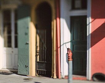 Red Hitching Post, New Orleans Home Decor, French Quarter Art Print, Wall Art, New Orleans Photography, Louisiana Art, Architecture, Door