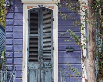 Colorful Door Photograph, Travel Print, New Orleans Art, Louisiana Photography, NOLA Print, Housewarming Gift for Her, Blue Shutters