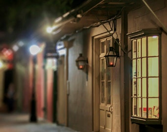 New Orleans Art French Quarter Photograph. "Pirate's Alley" Fine Art Travel Picture. Architecture. 8x10, 11x14, 16x20, 20x24