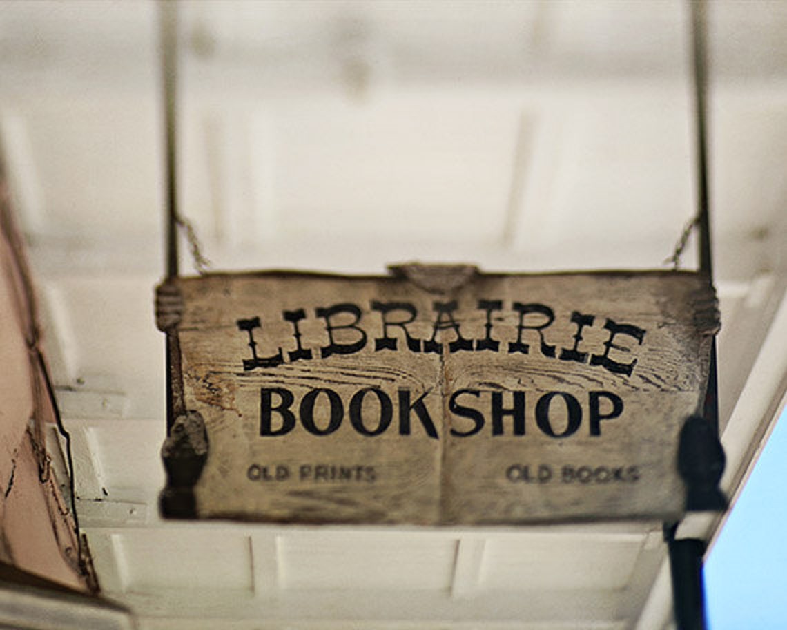 French Quarter Book Sign librairie New Etsy