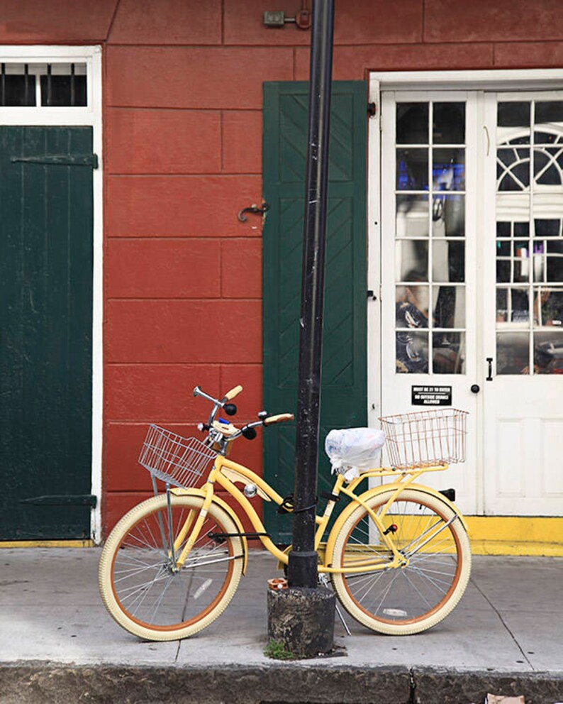 Bicycle Wall Art Travel Photo Louisiana Print Fine Art Print French Quarter Print New Orleans Decor Photography Print Christmas Gift