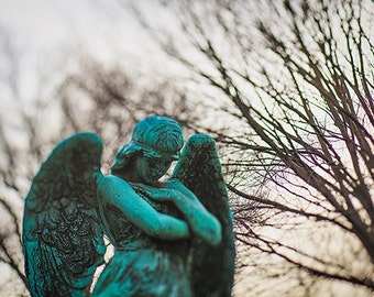 Fine Art Angel Wings Photography Print, St. Louis Missouri Bellefontaine Cemetery Art Wall Art