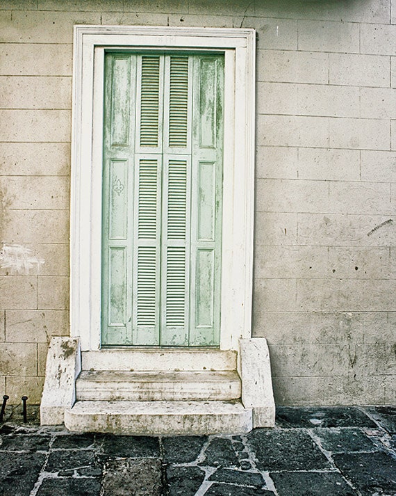 Wooden front door | Pastel art print | Fine art travel print Art Print