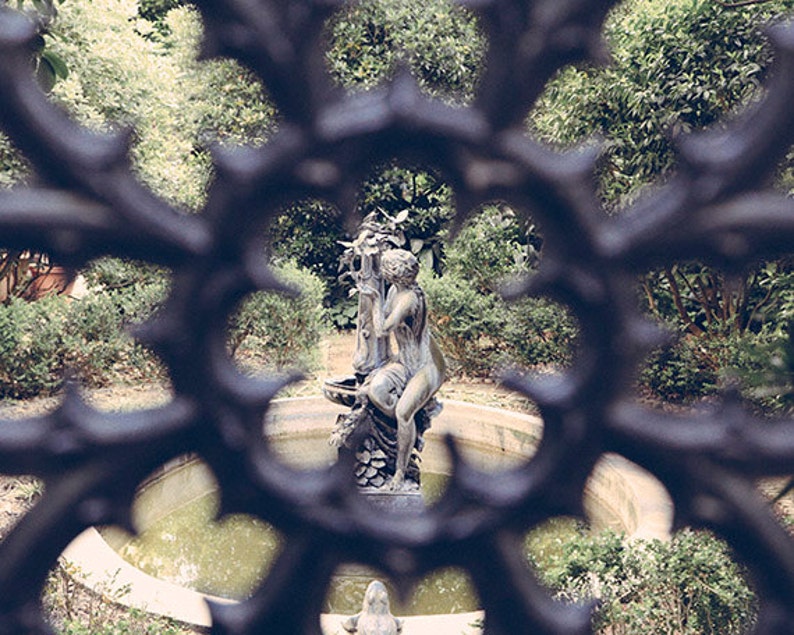 Savannah Fine Art Print Garden Nymph Statue Secret Garden Etsy