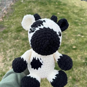 Adorable Cream Crochet Cow Plushie | Cow Stuffed Animal | Handmade Cow Amigurumi