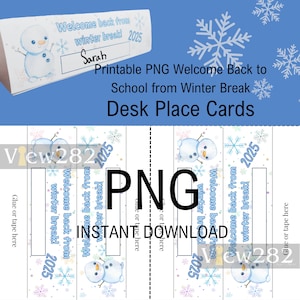 Cartes de visite pour la rentrée des fêtes de fin d'année Étiquettes de nom imprimables de bienvenue pour les vacances d'hiver