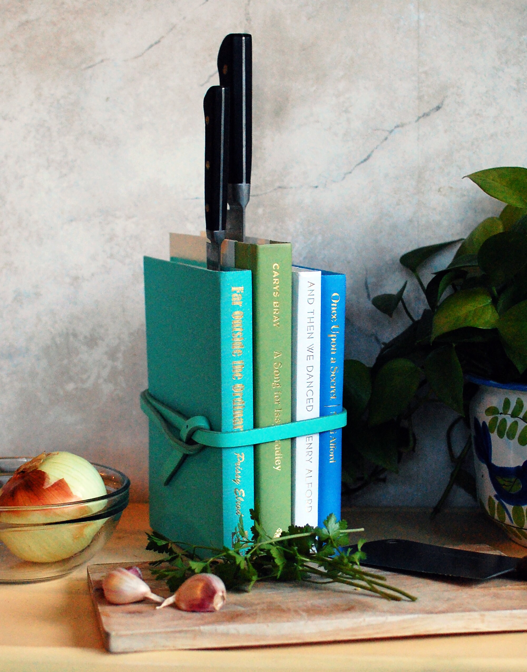 Book Knife Block We Danced Etsy