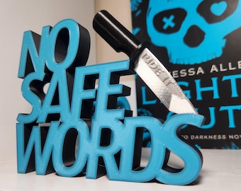 Customizable Lights Out No Safe Words Standing Sign With Knife - Etsy
