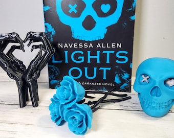 Lights Out Mini Rose With Stem Shelf Decor