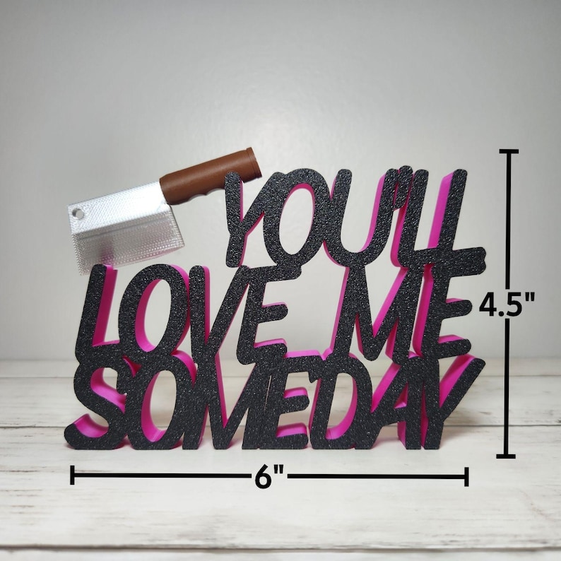 Customizable Butcher & Blackbird Standing Shelf Signs - You'll Love Me Someday | Skullduggery image 12