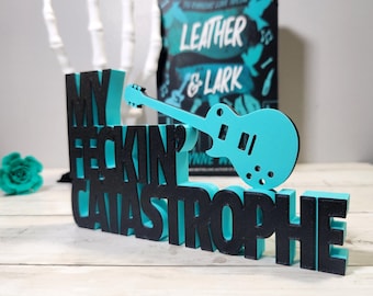 Customizable Leather & Lark Standing Shelf Sign - My Feckin' Catastrophe