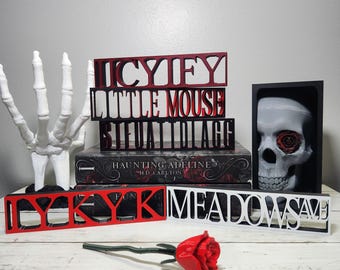Customizable Haunting Adeline Standing Shelf Sign
